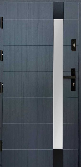 Drzwi zewnętrzne drewniane 90 antracyt RAL 7016 - NOWE -SUPER CENA