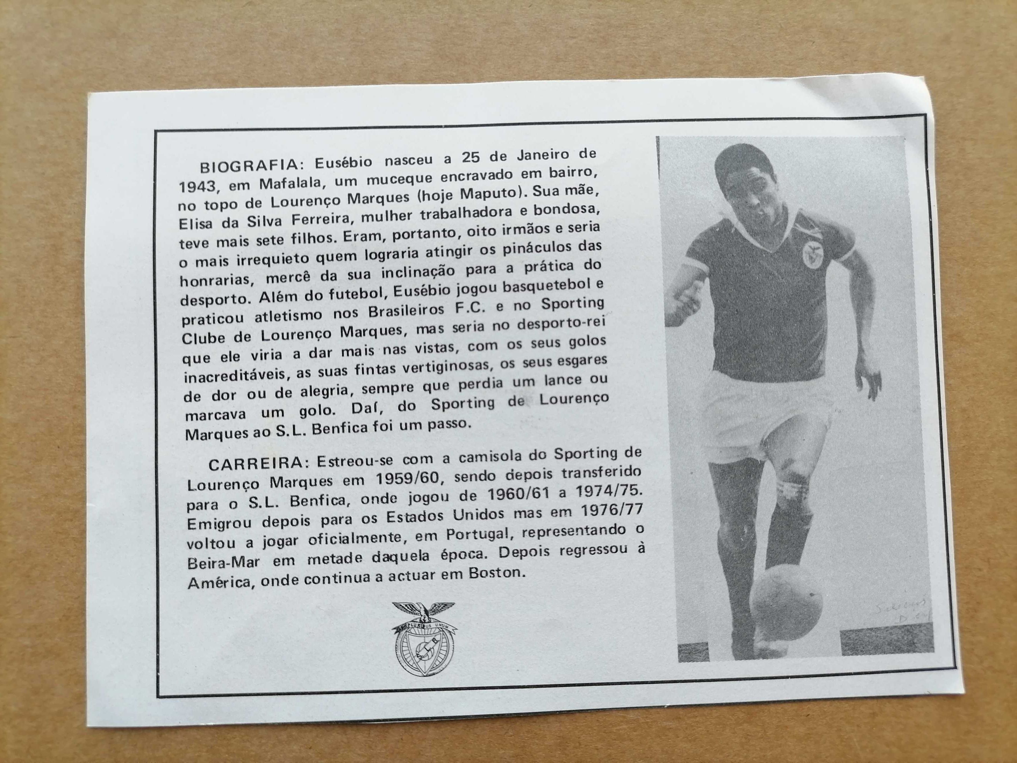 EUSÉBIO Ficha de Coleção