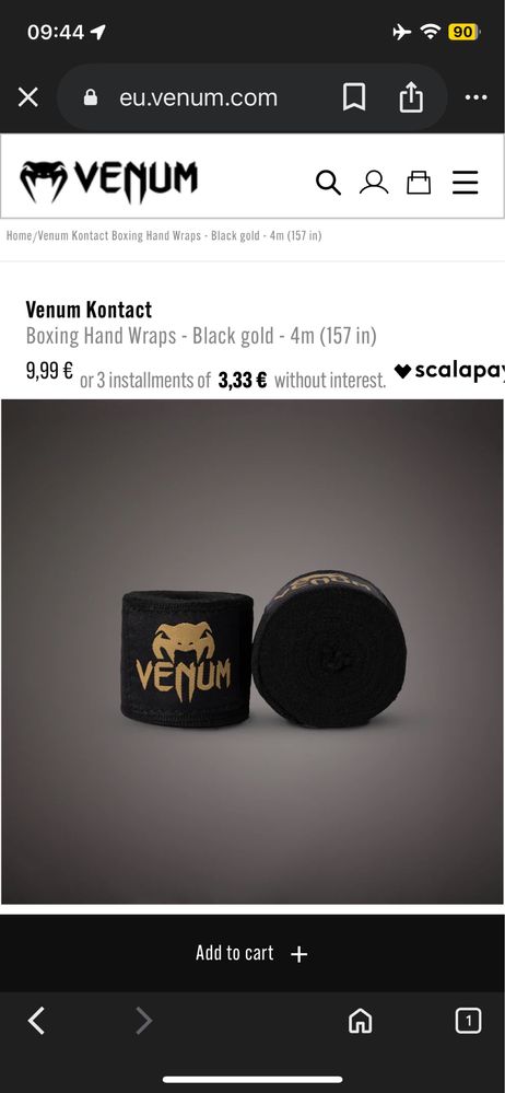 Luvas de Boxe Venum Elite Preto/Dourado + Ligaduras