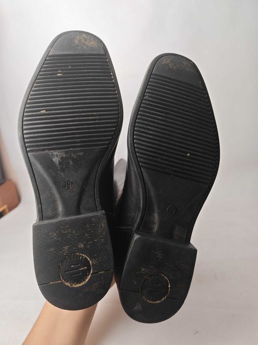 Oficerki Felix Buhler brązowe skórzane rozmiar 39 stan dostateczny