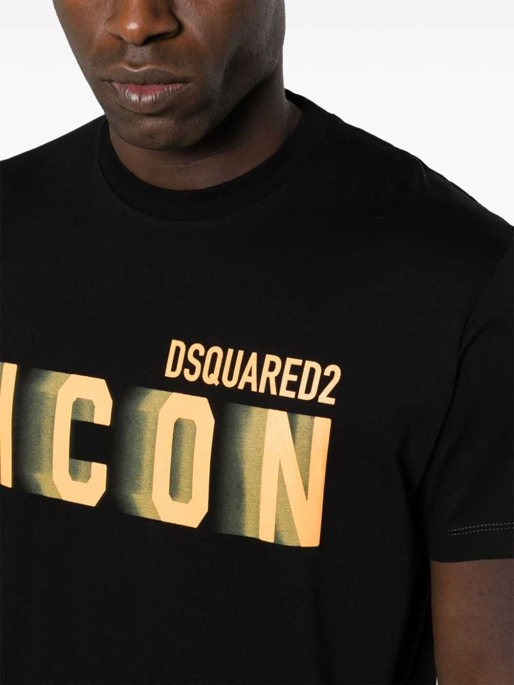 DSQUARED2 ICON Blur-Print t-shirt neon light roz. L