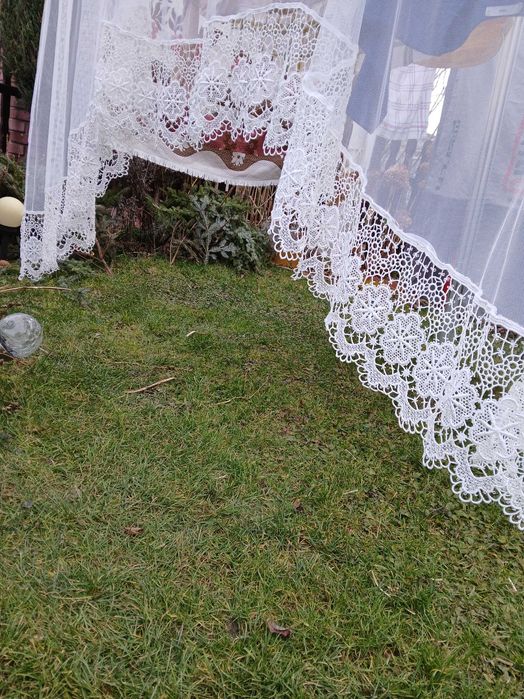 firana z gipiurą na okno 144 x 200 cm