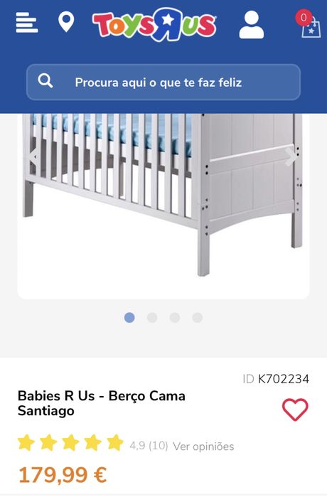 Berço Cama Babies R Us -Santigo