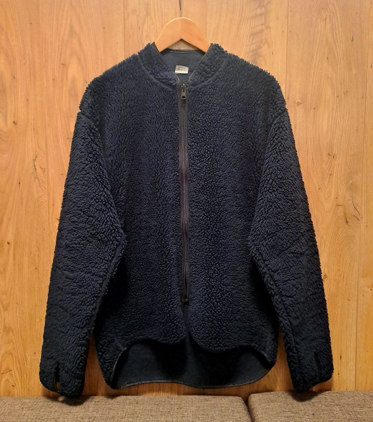 Vintage polar sherpa zip made in Sweden bluza Retro unisex męskie r.L