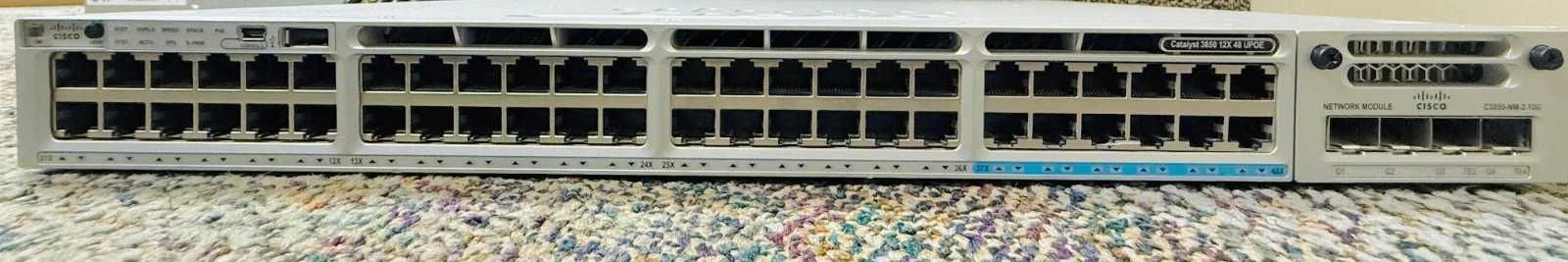 Комутатор 10GB Cisco WS-C3850-12X48U-S Gigabit Switch w/ NM-2-10G