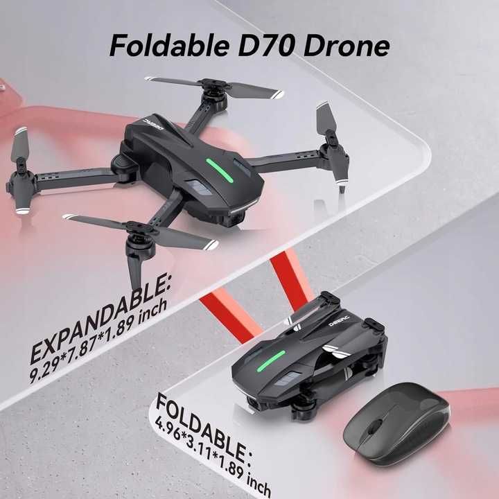 Dron Z Kamerą Deerc D70 HD 1080P  TAP FLY OBRÓT 360