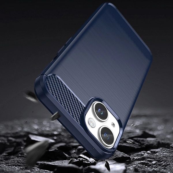 Carbon Case etui iPhone 14 Plus elastyczny żelowy pokrowiec na tył ple