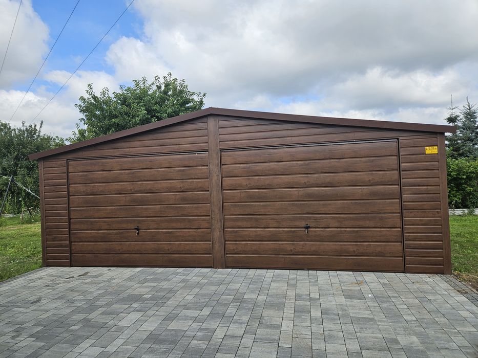 7x5.5 POD Garaże Blaszane Garaż Blaszany Blaszak Okucia Blaszaki Orzec