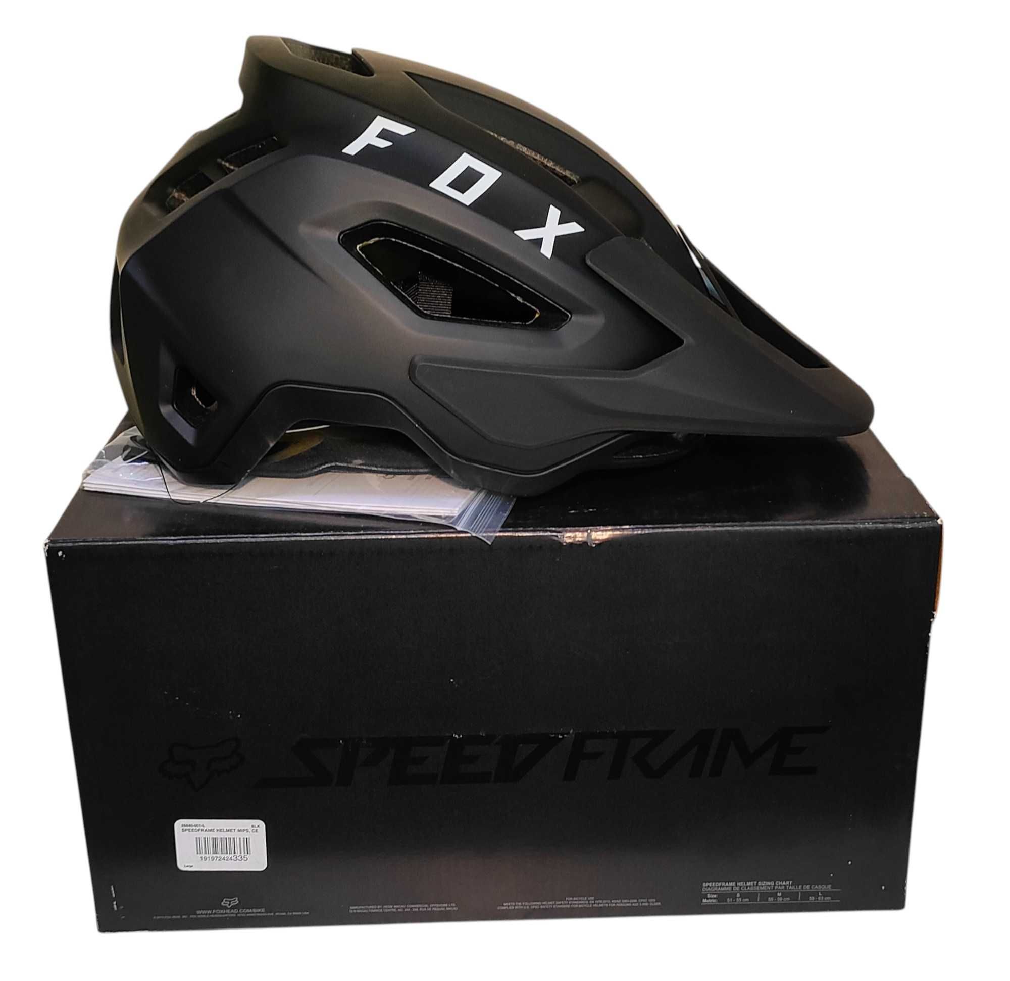 Kask FOX Speedframe Black r. L 59-63 cm Enduro MIPS