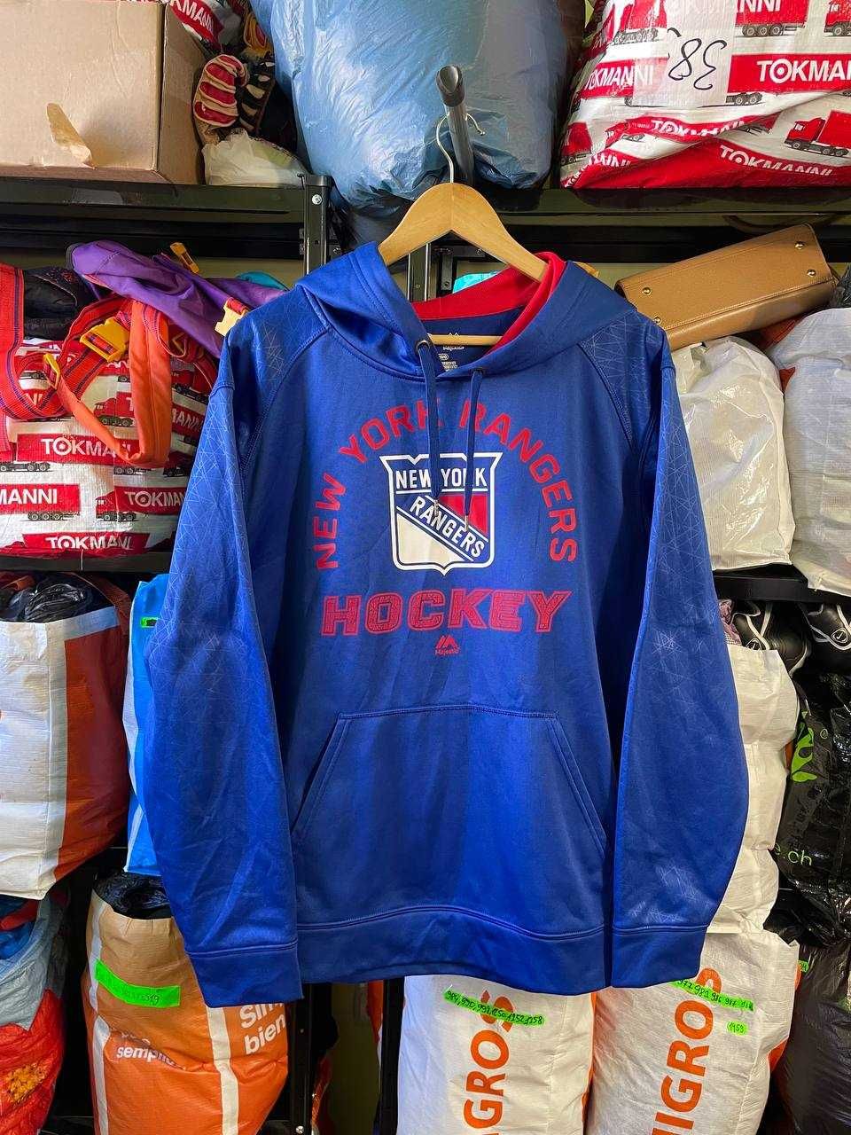 Чоловіча спортивна кофта , худі majestic nhl new york rangers