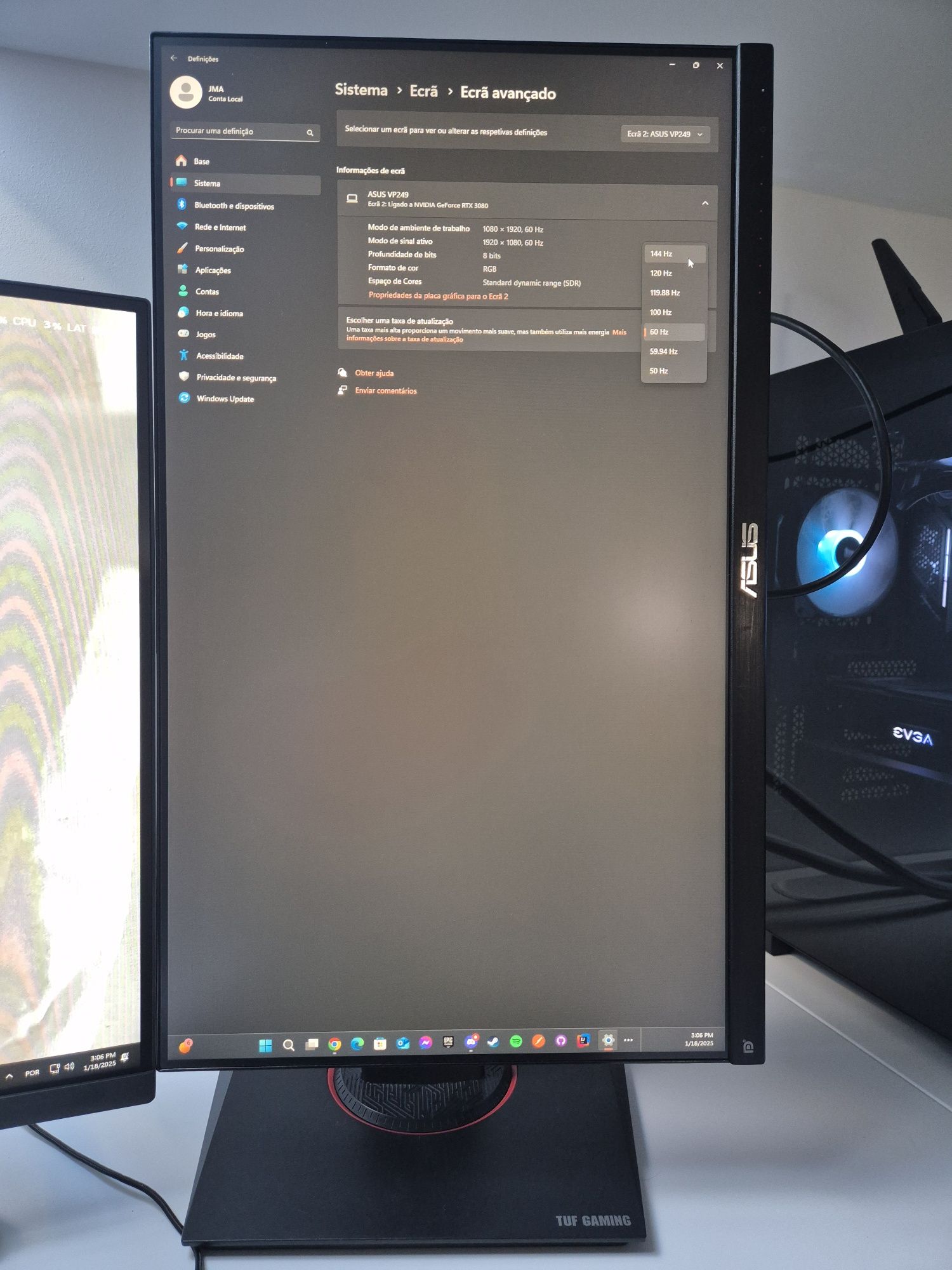Monitor Asus 23.8" TUF Gaming VG249Q IPS 144Hz FreeSync 1ms