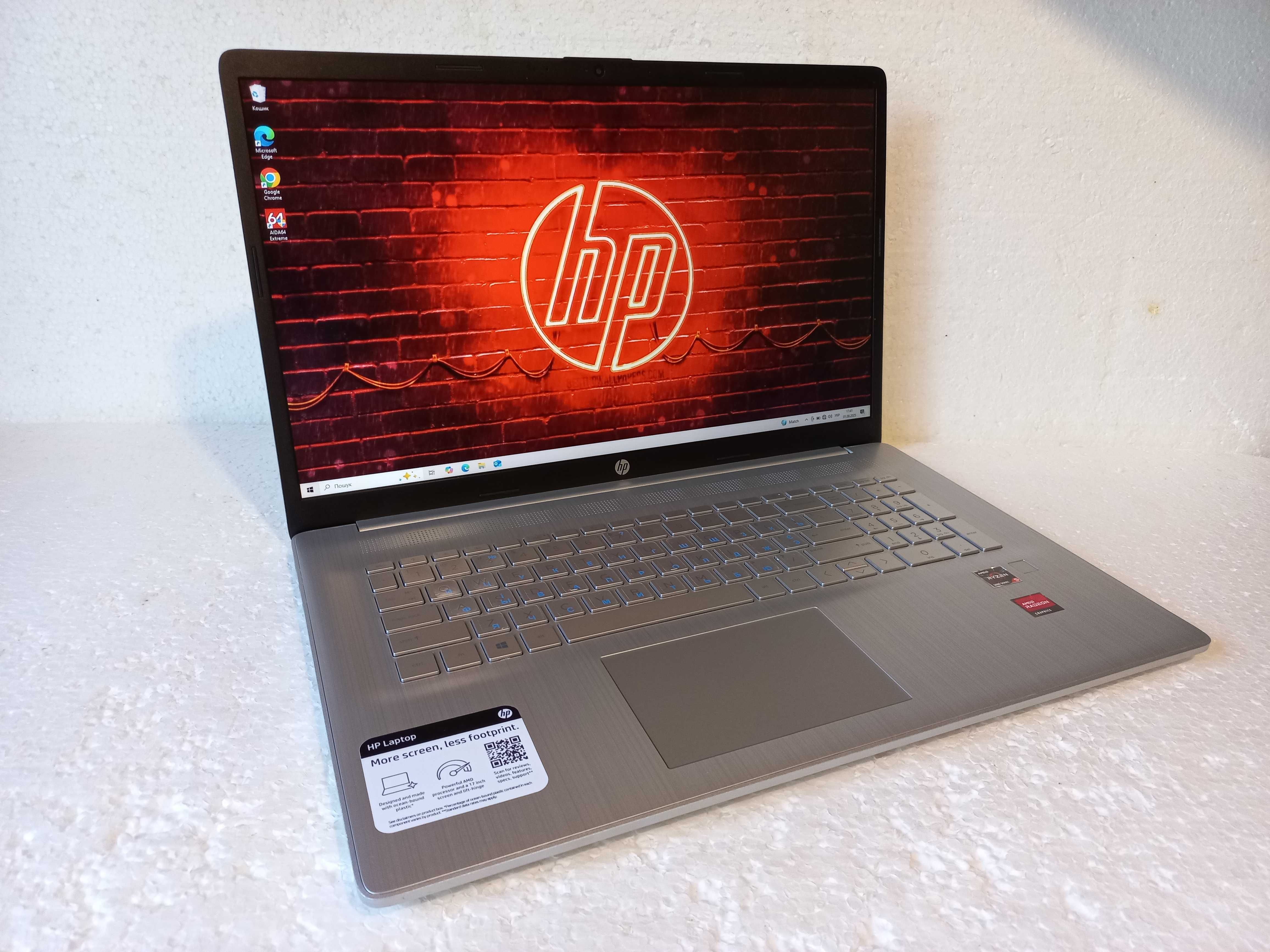 17.3" Экран Игровой HP Laptop 17 + (12" ЯДЕР RYZEN) + 16 RAM + ИДЕАЛ!