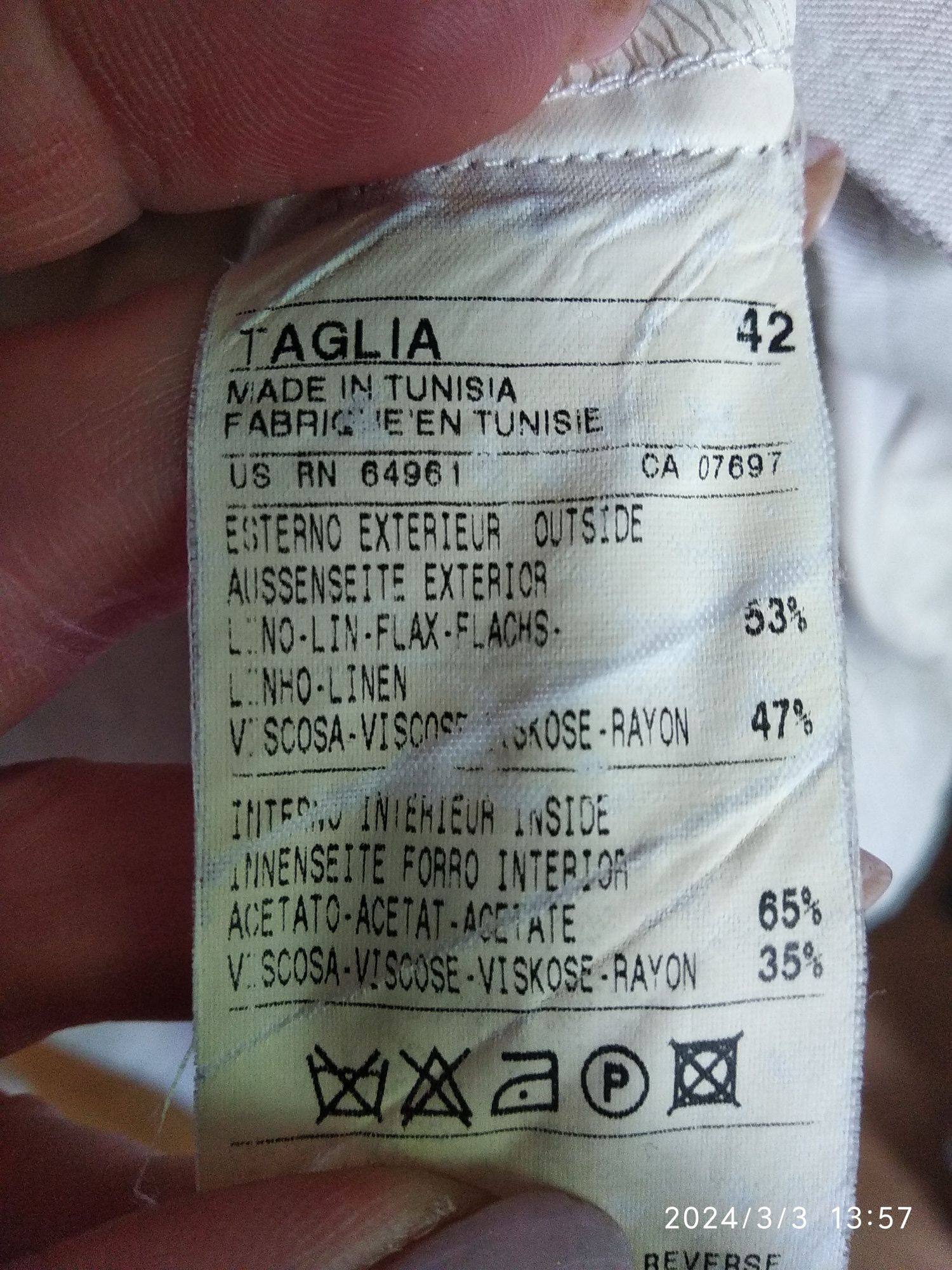 Піджак жіночий Benetton, лляний, льон, р. 42