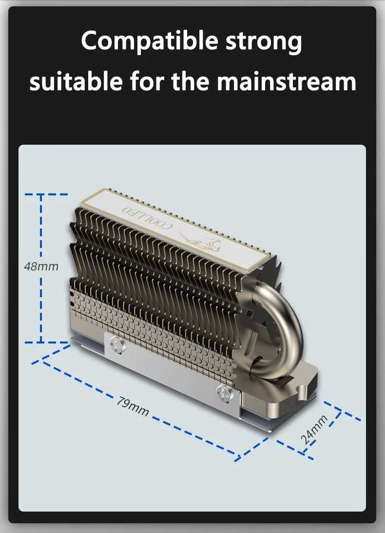 Radiator Cooler HR-09 dysk SSD M.2 NVMe Thermalright Heatpipe Termopad