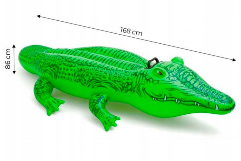 Dmuchany Krokodyl Krokodylek Aligator Aligatorek Do Pływania 168cm