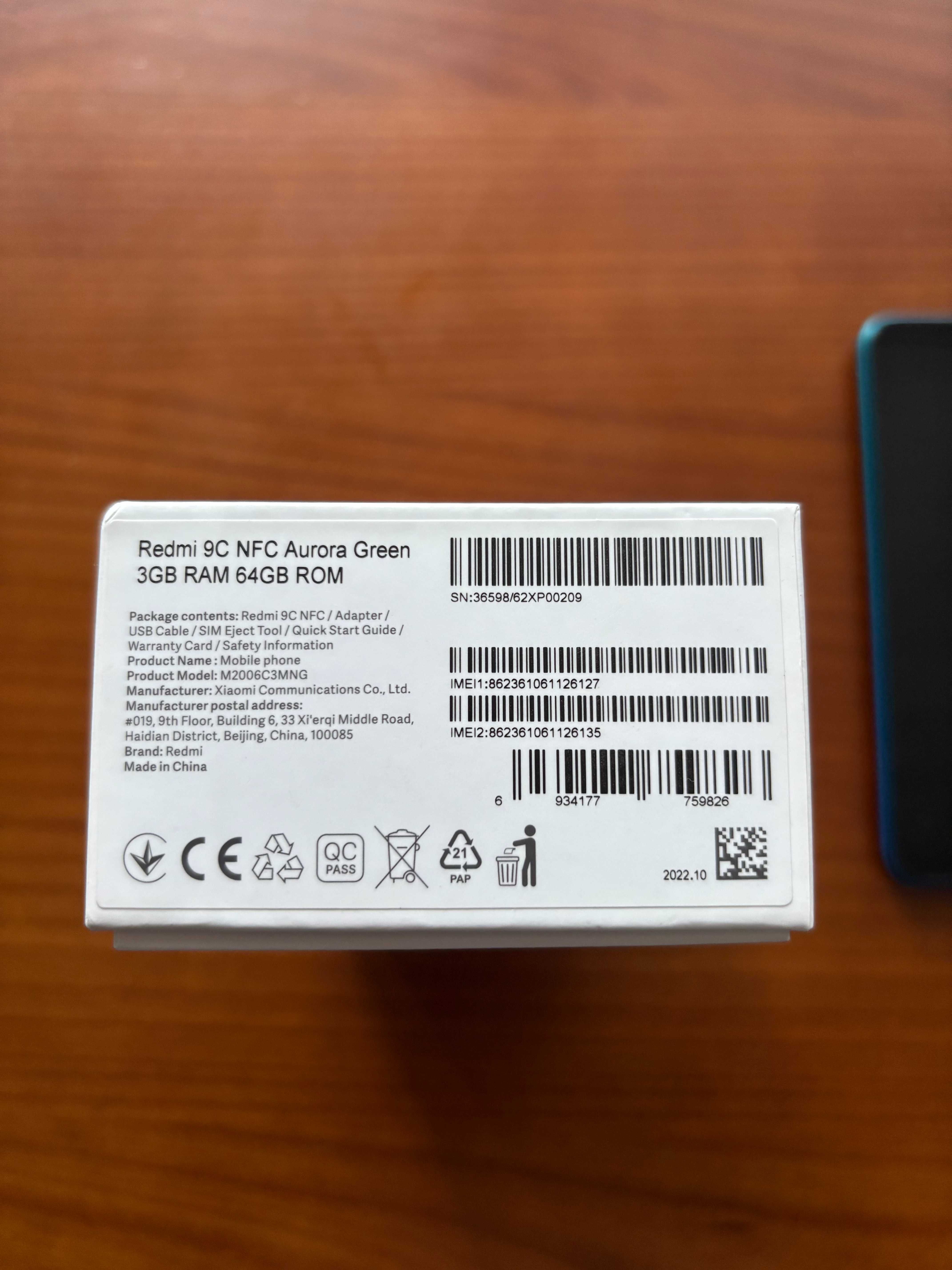 Xiaomi Redmi 9C NFC 3/64GB Aurora Green