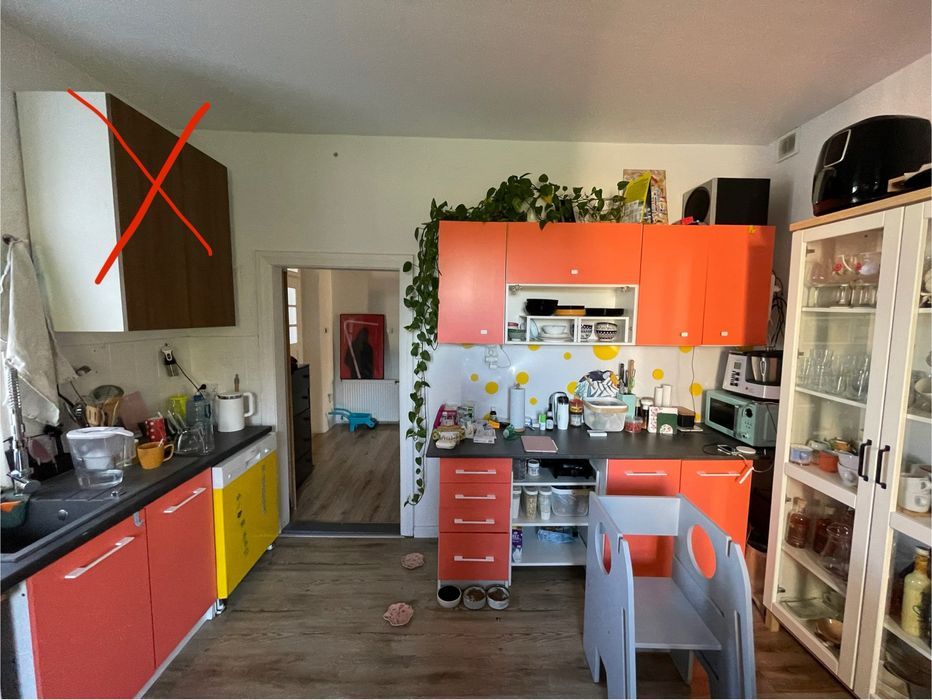 Meble kuchenne, blaty, sprzety, zlew, kuchnia tymczasowa