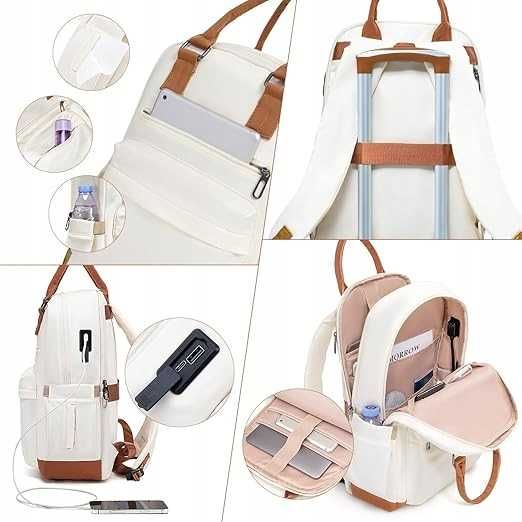 Walizka podróżna na kółkach ABS TSA, 1 plecak podróżny 1 kosmetyczka