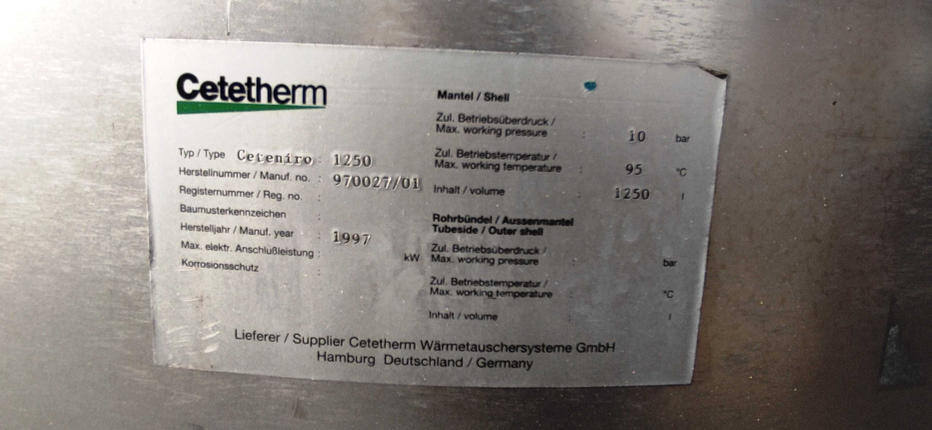 Bufor bojler 1000 / 1250 L zbiornik nierdzewny FWT RUDERT nierdzewka