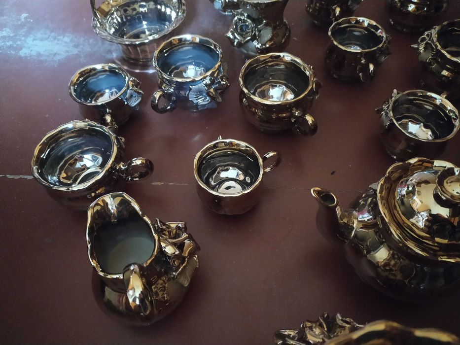 Сервіз золотий, позолочений, під золотий з 21 предмета