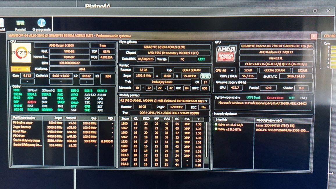 Komputer Gamingowy Ryzen 5 5600 Radeon RX 7700 XT Gaming OC 12 GB