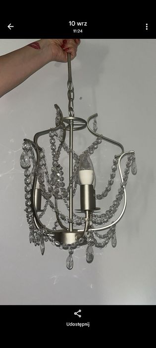 Lampa, żyrandol Ikea Kristaller oddam za Nutella