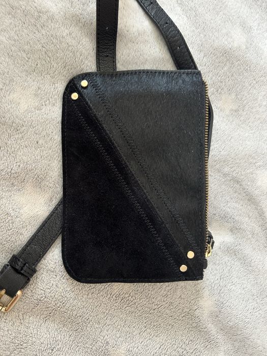 Czarna skórzana nerka River Island