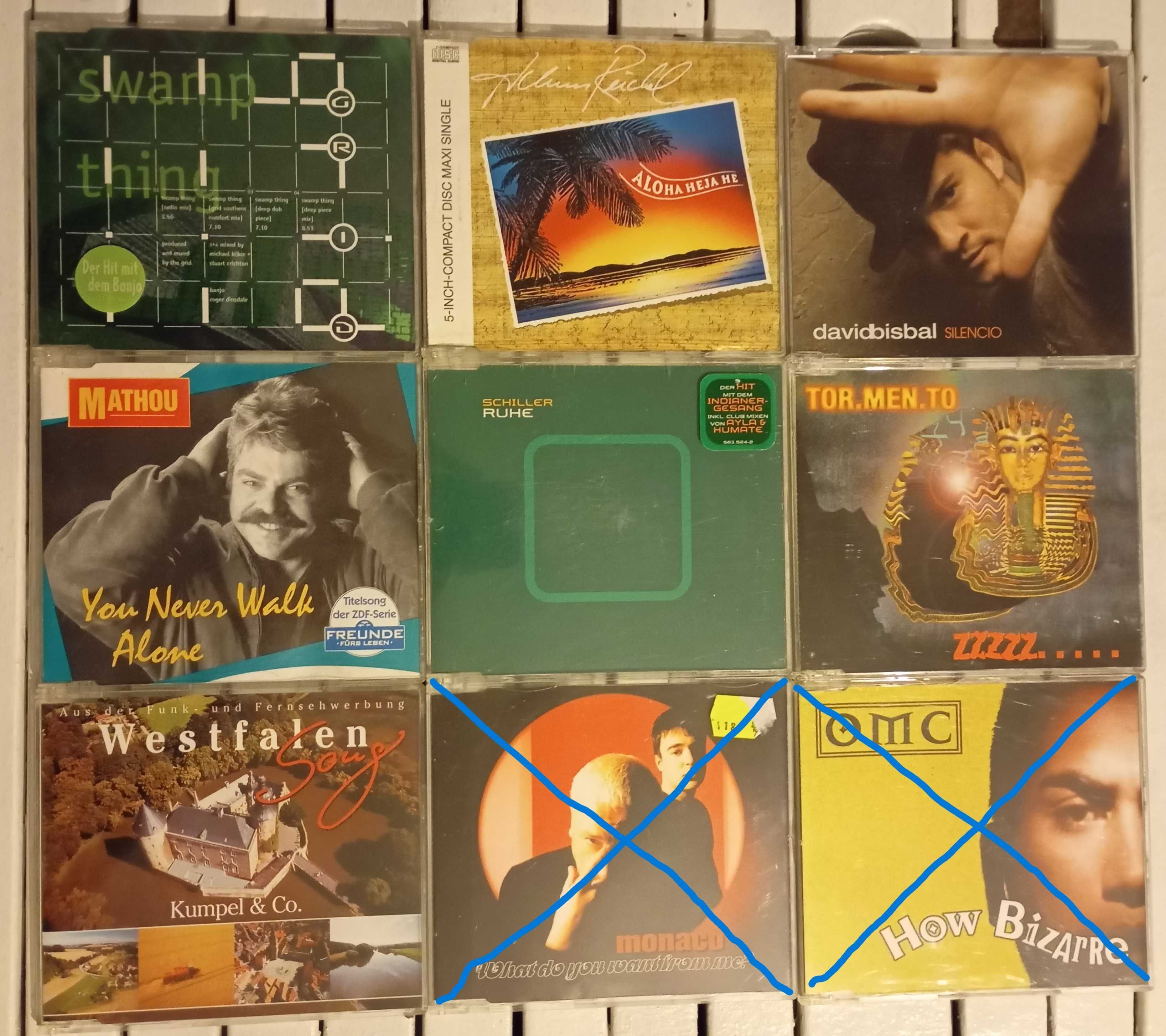 72 CD Singles de Euro House, Pop, Rock (CDs a partir de 1,5€)