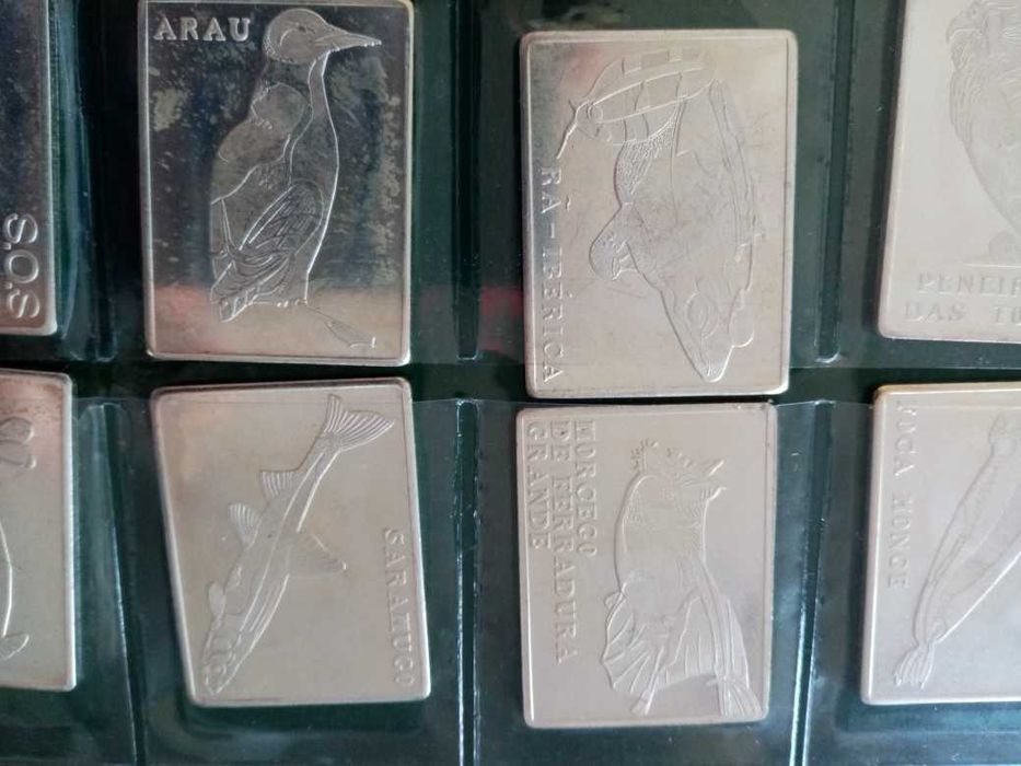 coleção medalhas sos animais em perigo