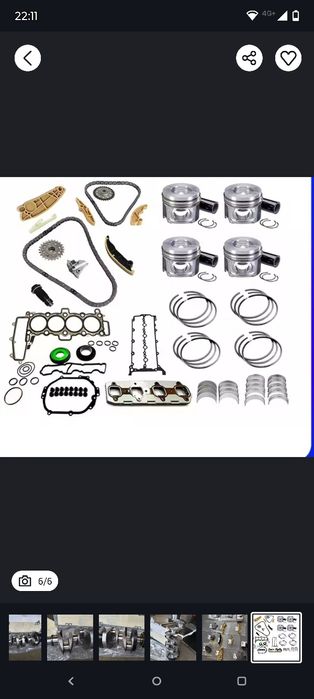 Комплект прокладок ГРМ цеп ДВС 2.0 3.0 Land Rover aj126 306DT 204DTD