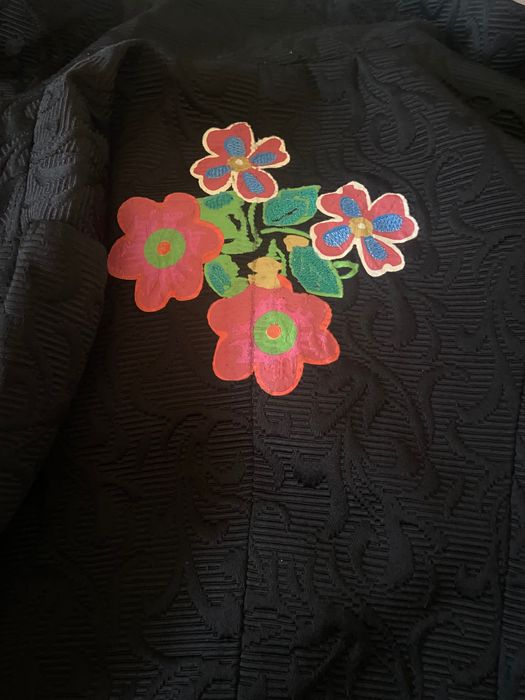 Casaco desigual estampado