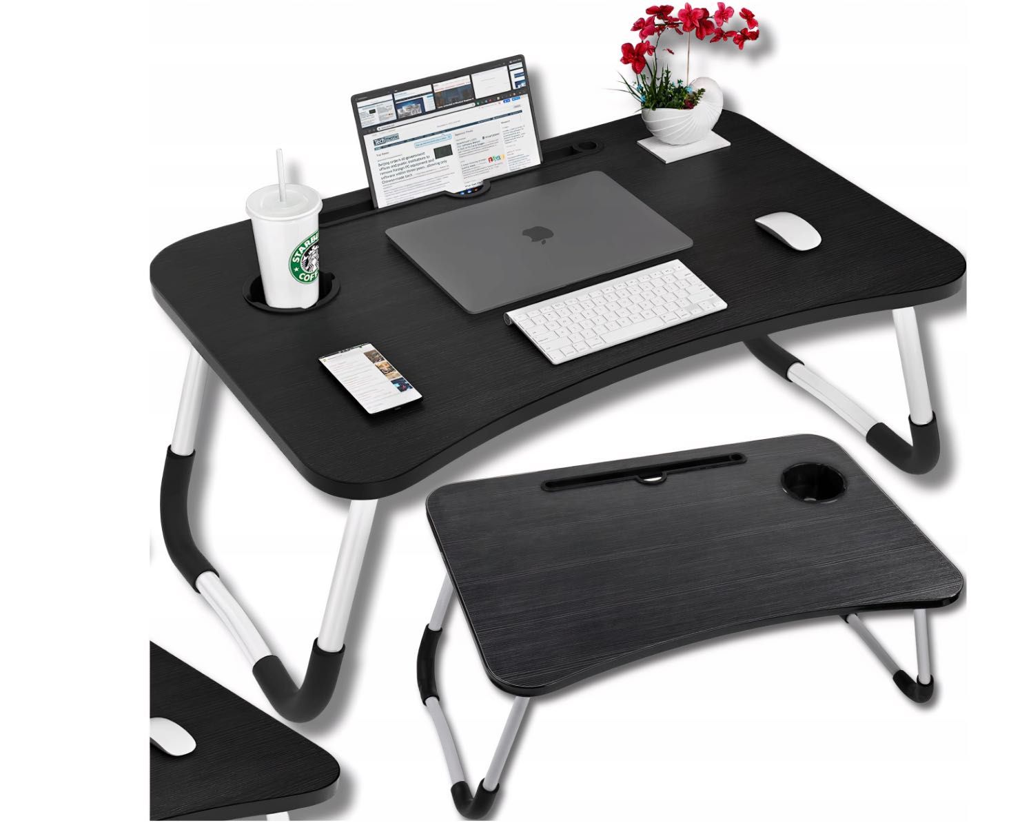 Składany stolik pod laptopa do łóżka, podstawka.