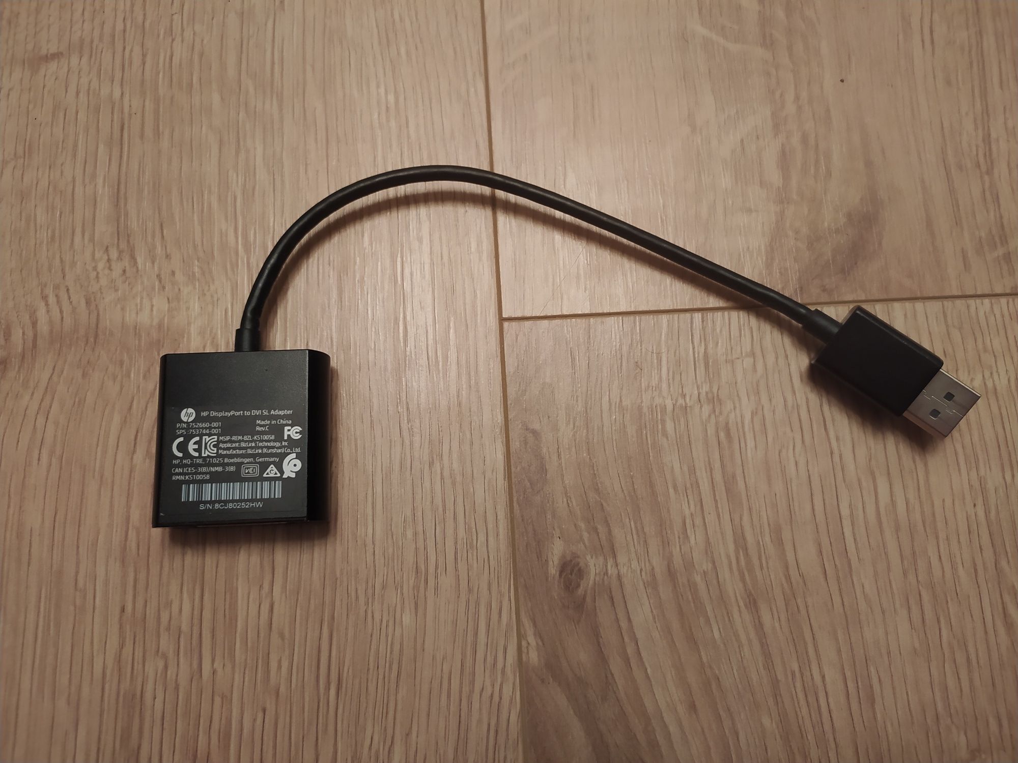 Adapter przejściówka display port na dvi sl HP jak nowa