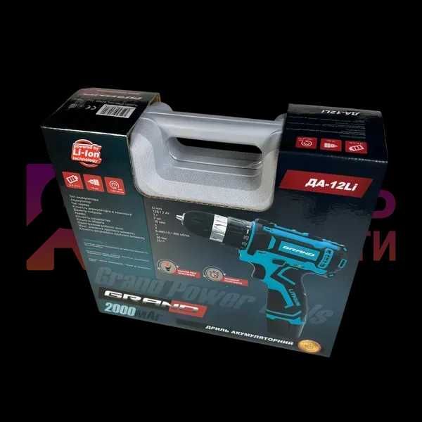 Акумуляторний шурупокрут GRAND ДА-12 Li-Ion (12В, 2 акумулятори, кейс)