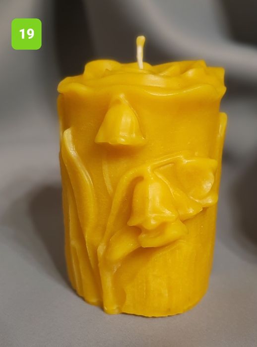 Свічка декоративна з бджолиного воску #19