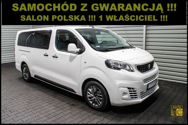 Peugeot Traveller BRYGADÓWKA + LONG L2 + 9 osób + Salon POLSKA + 100% Serwis PEUGEOT !!!