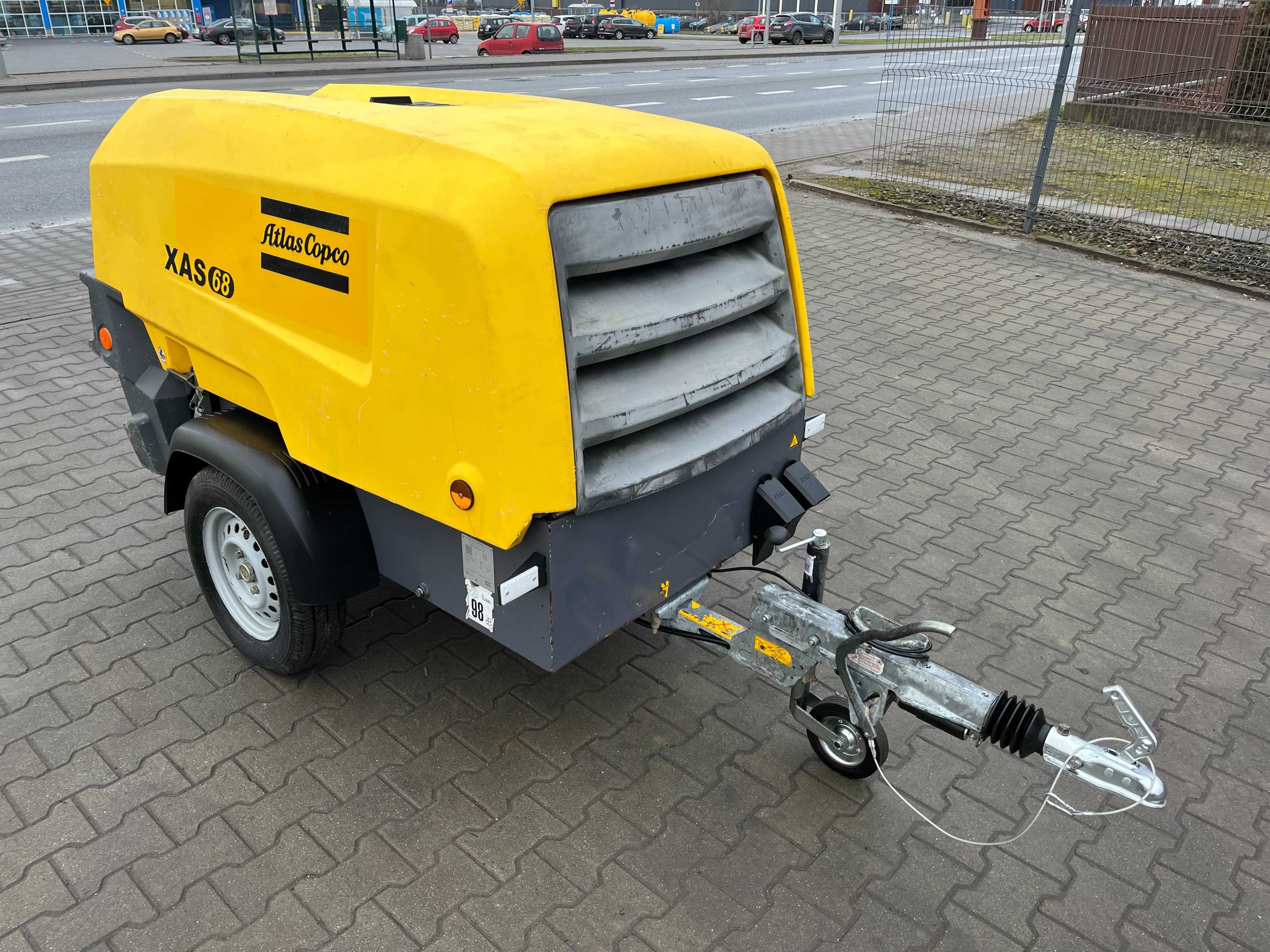 Kompresor przewoźny sprężarka Atlas Copco XAS68, 2018r, zarejstrowany