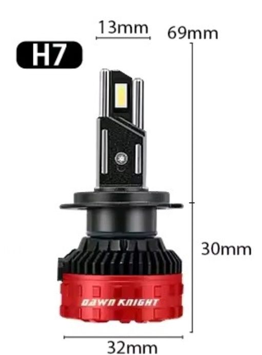 ТОП LED лампи Dawn Knight p7 mini H7 60w 4300k.