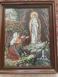 Quadro em ponto cruz Nossa Senhora de Fatima