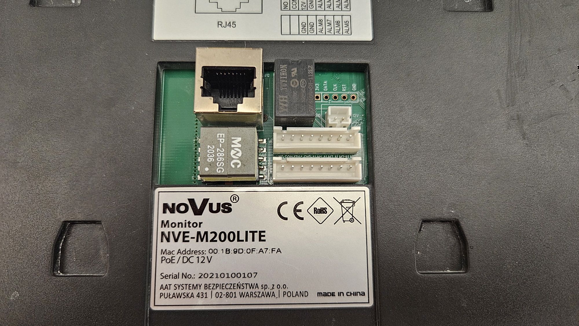 Monitor abonencki videofon Novus NVE-M200LITE