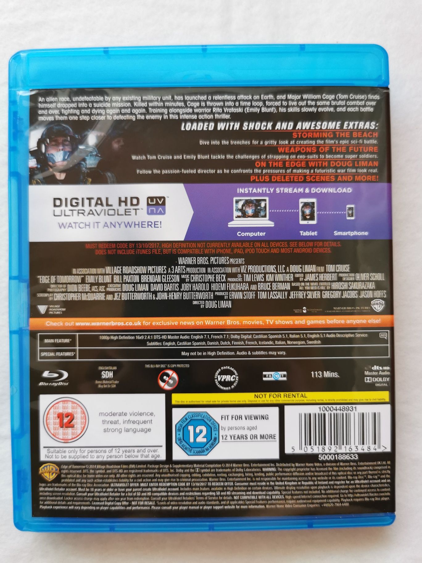 Edge Of Tomorrow (Na Skraju Jutra) Blu-ray (En) (2014) Bluray