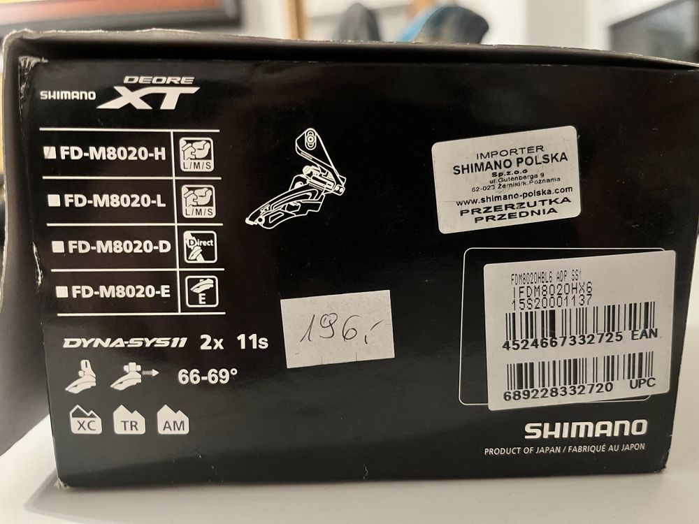 Nowa Przerzutka przód Shimano XT FD-M8020-H