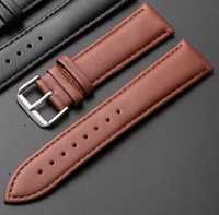 Bracelete para relógio em couro e metal largura 22mm (Novo)