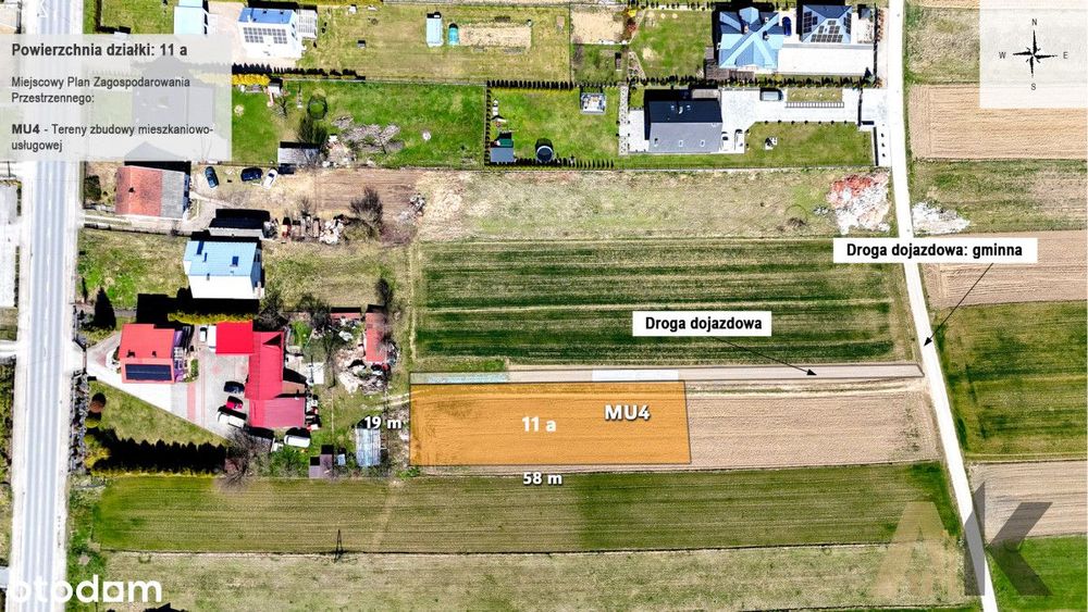 Działka budowlana 11ar Podegrodzie