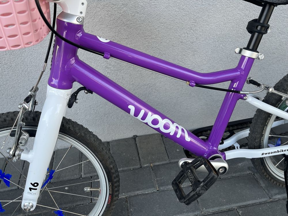 Woom 3 Automagic przerzutka  z nóżką fioletowy gwarancja