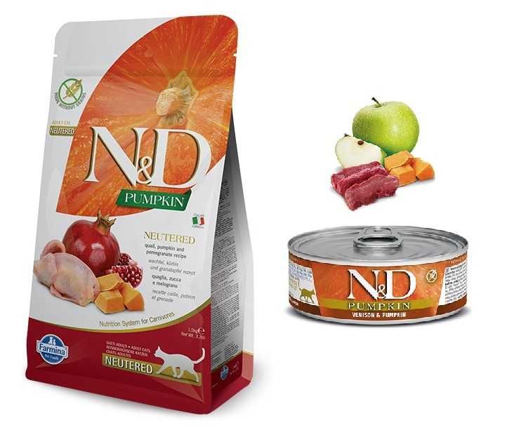Farmina Cat N&D Pumpkin Adult Neutered quail 1,5 kg