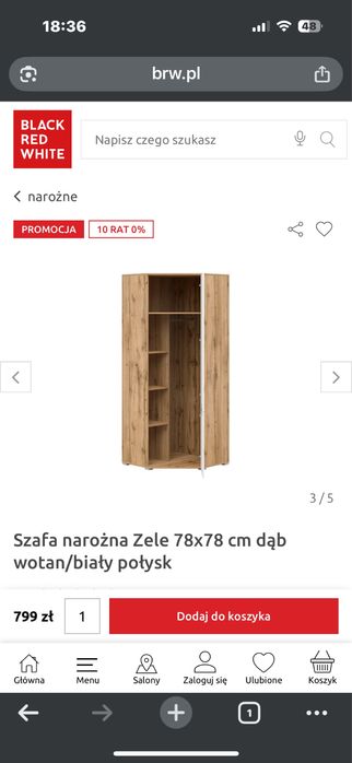 Szafa narożna brw
