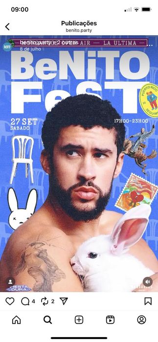 Vendo bilhetes para Benito Fest - La ultima