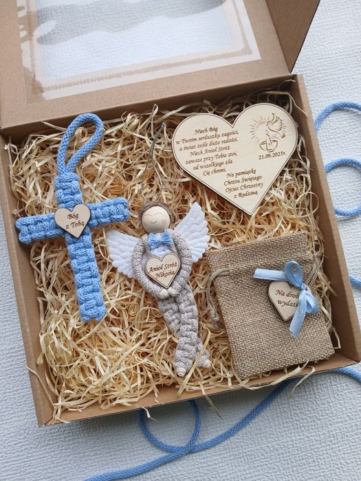 Box prezentowy na chrzciny upominek chrzest dla chłopca