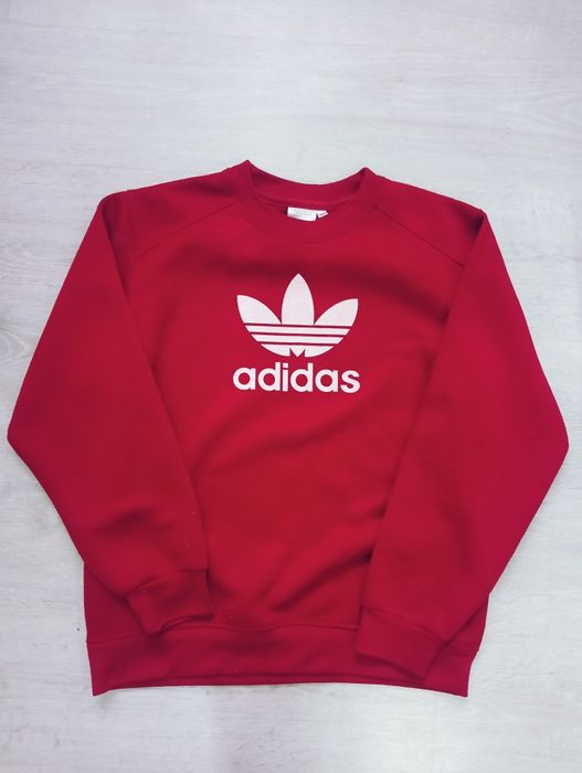 Czerwona bluza damska Adidas rozmiar M stan dobry